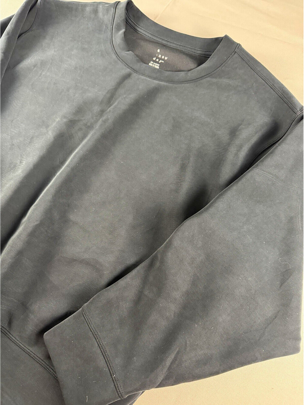 A New Day Women's Black Crew Neck Pullover Sweatshirt Activewear 2XL